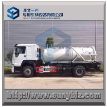8000 L HOWO 4X2 Tanque de succión de aguas residuales Tanque de tanque de vacío
