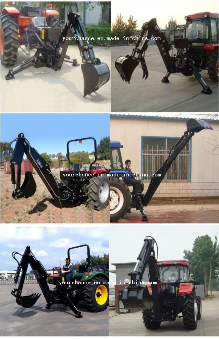 Hot Selling Lw Series 15-180HP Tractor Mounted 1.65-3.65m Digging Depth 200-560mm Width Bucket Multifunctional Backhoe Excavator with Thumb Grab