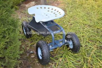 Wheeled Garden Chair Rolling Seat Cart Tool Cart