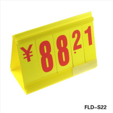 Hangzhou factory single-column triangular price tag display,price display sign