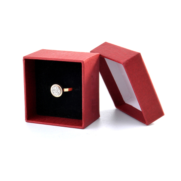 Red Luxury Paper Jewelry Ring Gift Box