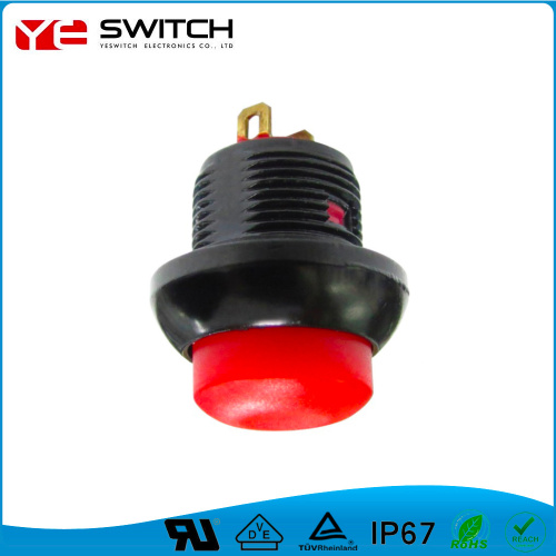 Switch Pustbutton IP67 con filo 12mm