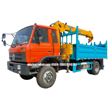 DONGFENG 4X4 190HP Colorful Cargo Truck Mounted Crane