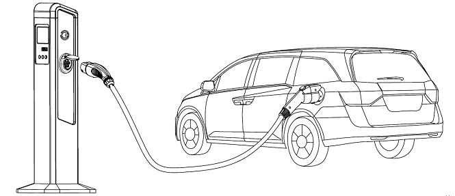 IEC 62196 Type2 CHAdeMO to Tesla adapter (EU version)