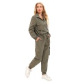 Ladies Army Green Casual Cargo Pants Customization