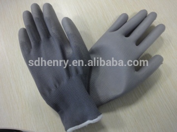 grey polyurethane coated glove