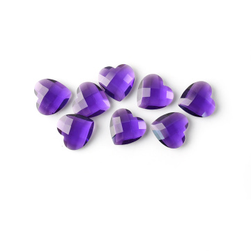 Hige Quality Amethyst Heart Shaped Lattice Faceted Cut