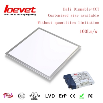 Loevet newest CCT dimmable led panel light 40w with meanwell dali led driver