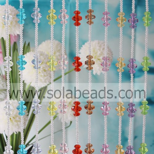 Idée de décoration 6 mm et 14 mm et 22 mm de coupe de guirlande de perles en plastique filaire
