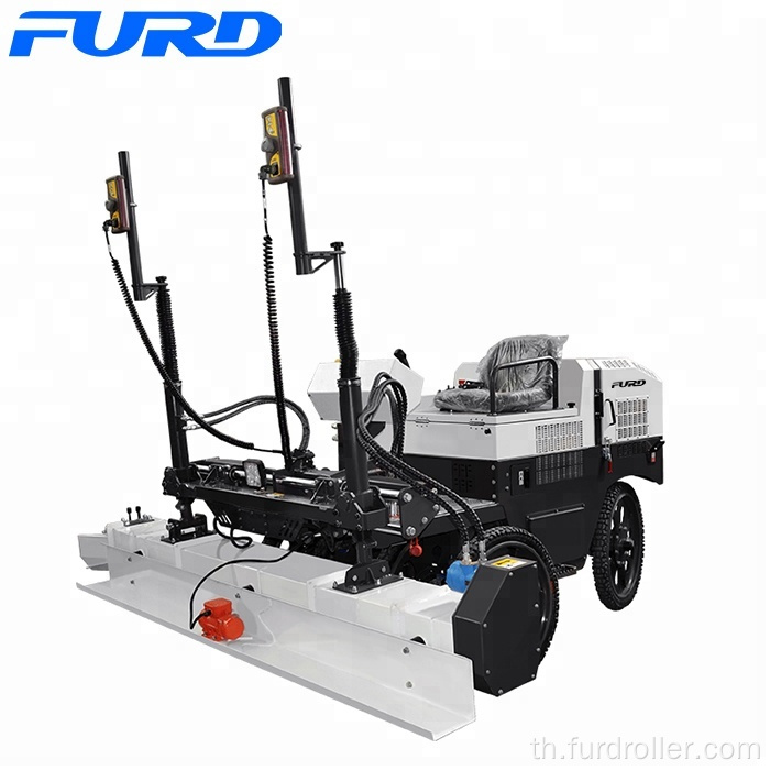 FJZP-200 Ride on Screed เลเซอร์ไฮดรอลิกน้ำมันเบนซินคอนกรีตแบบสั่นสะเทือน