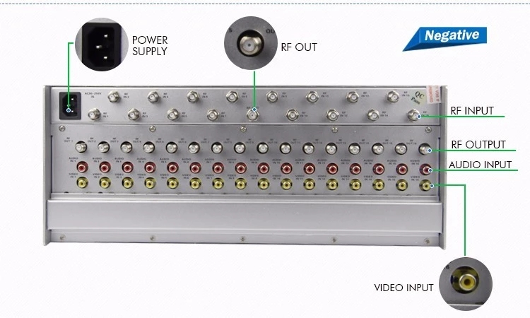 Rack Mounted CATV Analog Fixed Modulator 16 in 1 RF Modulator