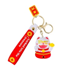 Cute Couple New Year Cat Keychain Wholesale