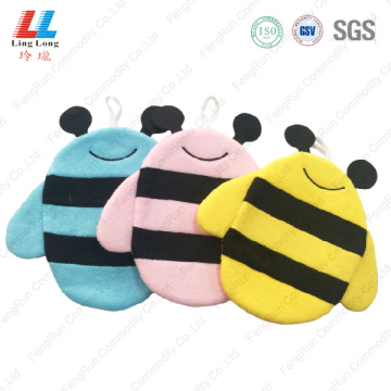 3D bee style children bath gloves sponge