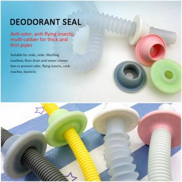 Sewer Pipe Sealing Ring Deodorant Silicone Floor Drain Sealing Ring Washing Machine Pipe Sewer Sealing Plug