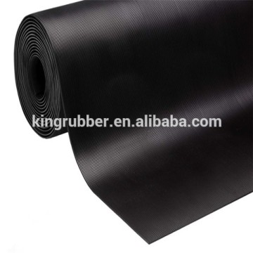 Wide ribbed rubber sheet