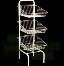 3 Tier Metal Wire Basket Stand