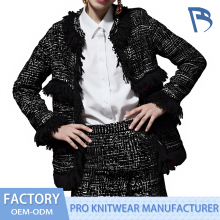 Trendy Striped Knitted College Blouse