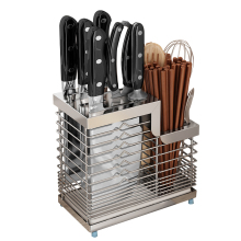 Wall-mounted Detachable Kitchen organizer Cutting board Rack Household knife Drying Rack Stainless Steel knife set Holders