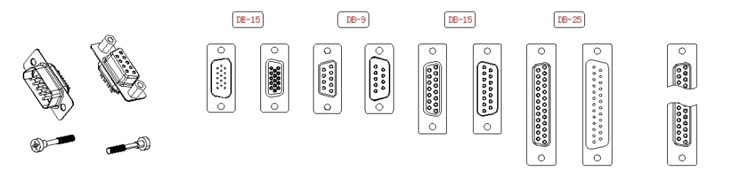 Cabo de dados de comunicação de 15 pinos D-SUB