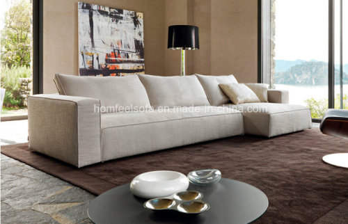 Modern Chinese Furniture Leather Lounge Corner Fabric Sofa (F303#)
