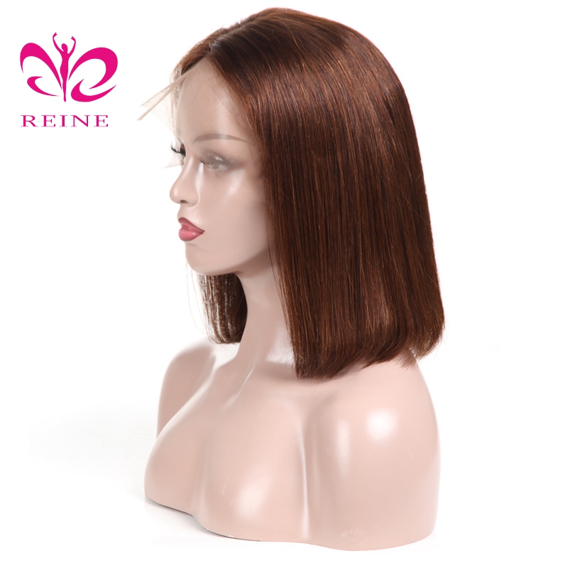 wholesale cheap brazilian real human hair lace front wig,side part short bob HD lace front wigs human hair,short 8 inch bob wigs