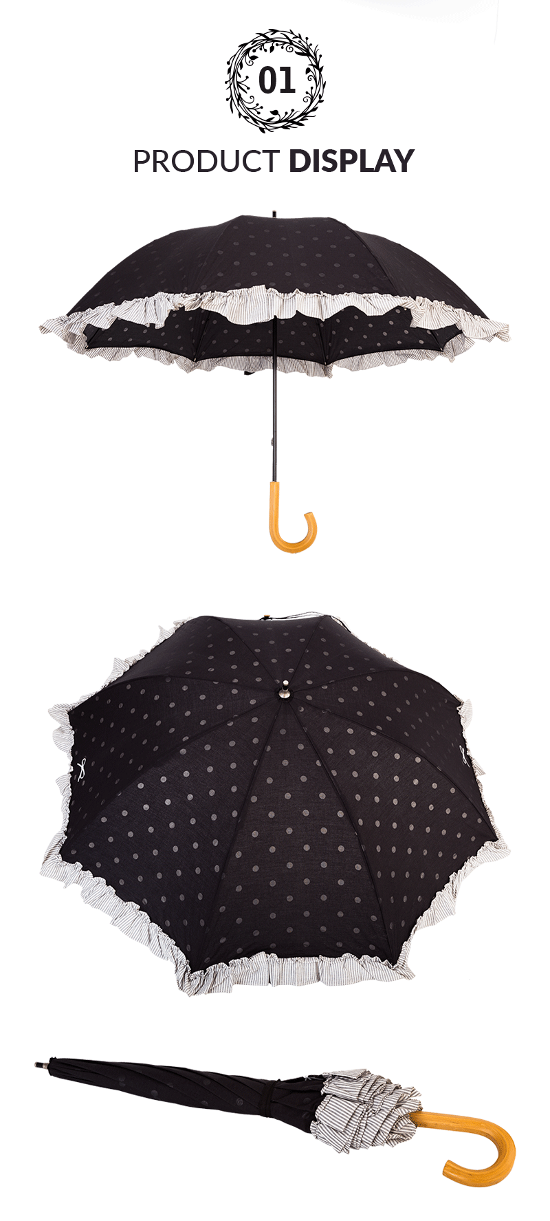 ladies stick umbrella 