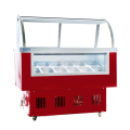 Ice Popsicle paparan Gelato Ice Cream Display Freezer