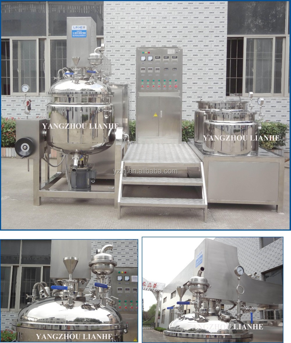 vacuum mixer homogenizer with oil and water preheating tank