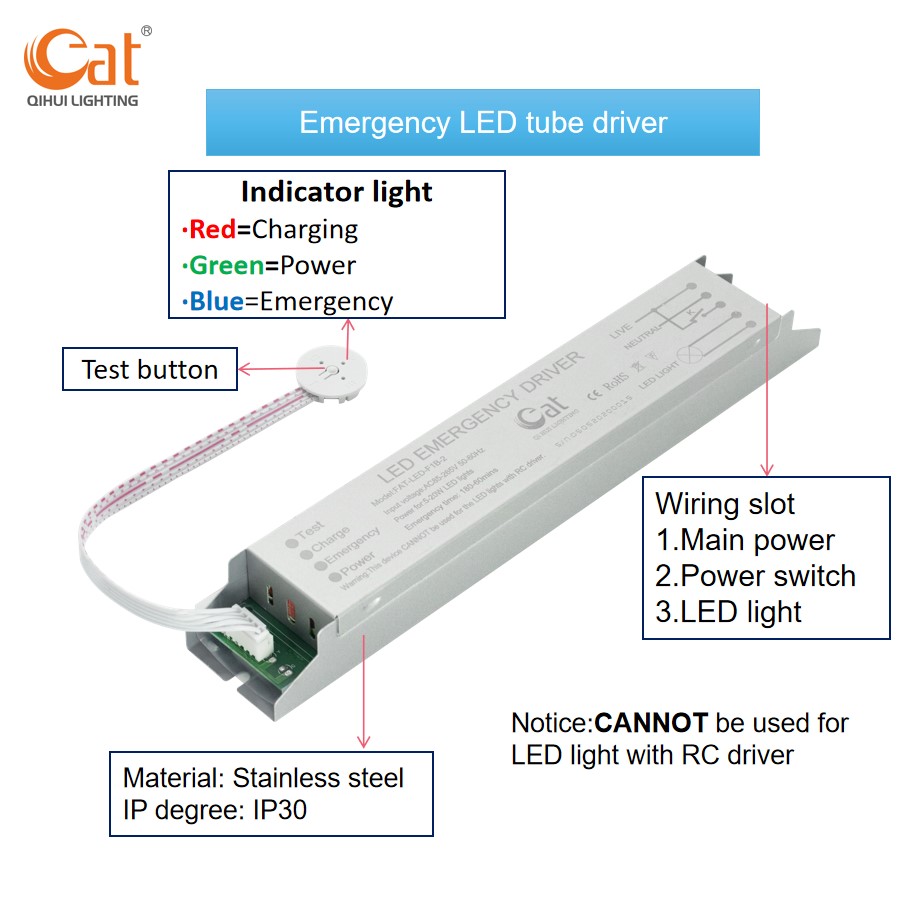 Tira de controlador de emergencia de salida de potencia completa