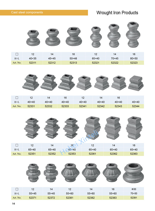 wrought iron casting collars 