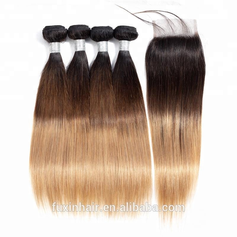 Xuchang Fuxin Manufacturer Blonde Brazilian Hair Extensions Remy Hair Wholesale Mink Large Stock, Accepted Large Quantity Order