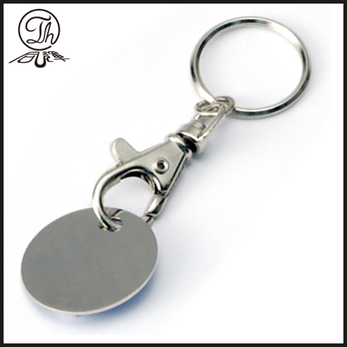 Blank metal trolley coin keychain metal