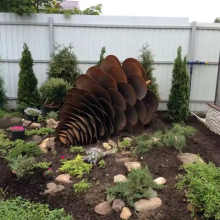 Garden Landscape Large Metal Pinecone Sculpture" could be simplified to "Large Metal Pinecone Garden Sculpture". However, for better SEO performance, we might consider: "Large Metal Pinecone Garden Landscape Sculpture" or simply "Metal Pinecone Garden Scu