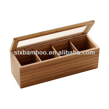 flexible bamboo tee bag storage box wholesale