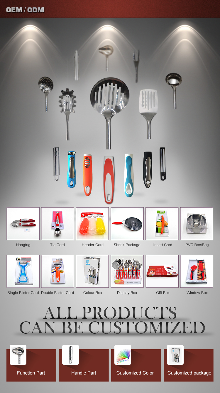 Stainless steel kitchen tools stainless steel kitchenware set can be freely combined set