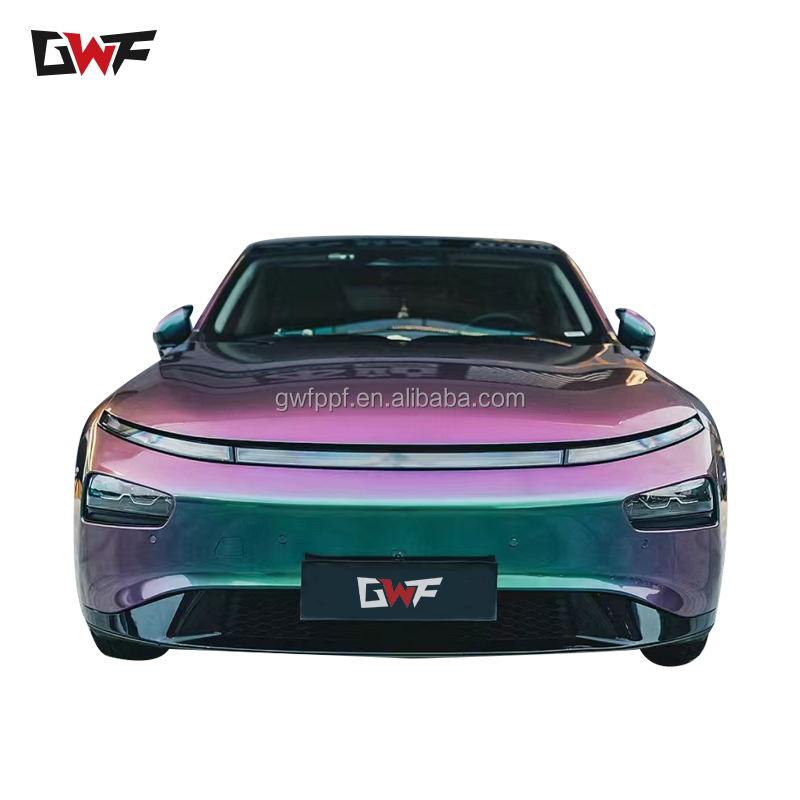 Envoltura de coche plateado metálico de brillo