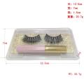 Silk mink eyelashes magnetic eyeliner eyelashes 3d synthetic fiber lash