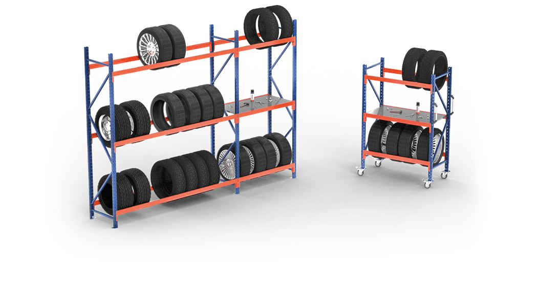 warehouse storage tyre rack