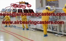 Air caster rigging system low cost