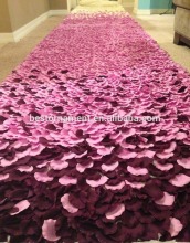 Purple Ombre Silk Rose Petal Aisle Runner