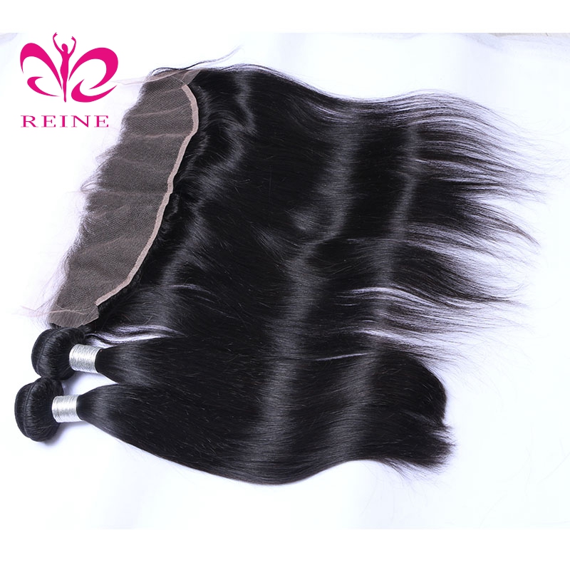 Factory price deep wave virgin human brazilian/peruvian/indian/malaysian hair weave 3 bundles with lace frontal