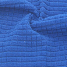 Elegant Windproof Plaid Blue Polar Fleece Winter Fabric