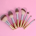 2022 New 7pcs Mini Soft Hair Makeup Brush Gold Color OEM ODM