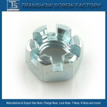 DIN935 Carbon Steel Hex Thick Slotted Nut