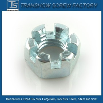DIN935 Carbon Steel Hex Thick Slotted Nut