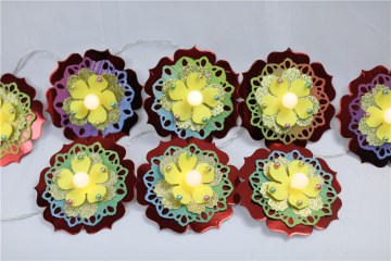 Christmas Paper Flower String Light