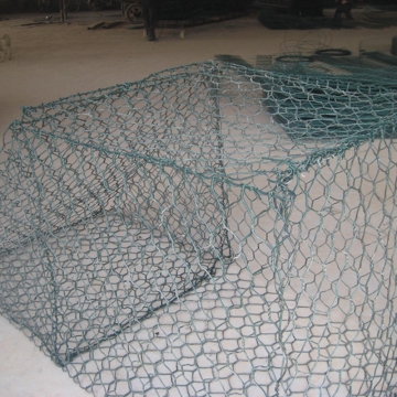 Electro-galvanized woven hexagonal gabion mesh for wall