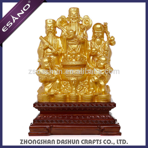 Chinese god resin statue god of wealth, fortune ,life