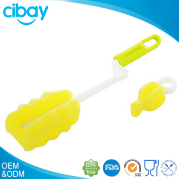 Easy cleaning sponge dish bottle brush