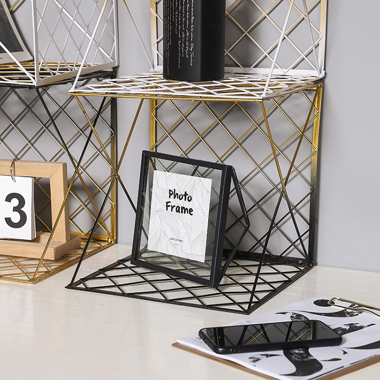 Nordic creative living room kitchen storage rack home storage rack desktop bookshelf